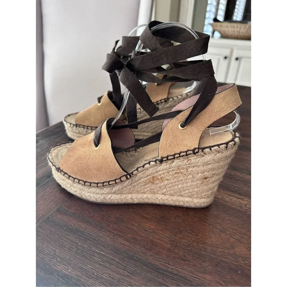 Bettye Muller lace up wedge espadrilles